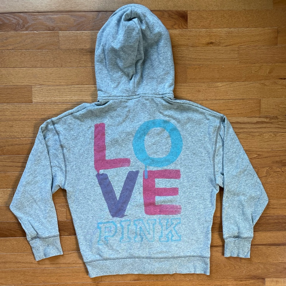 PINK Victoria’s Secret Gray Zip Up Hoodie